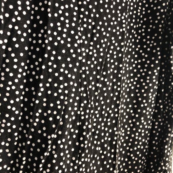 Black and white dot print ruffle trim sleeveless dress - Picture 6 of 7